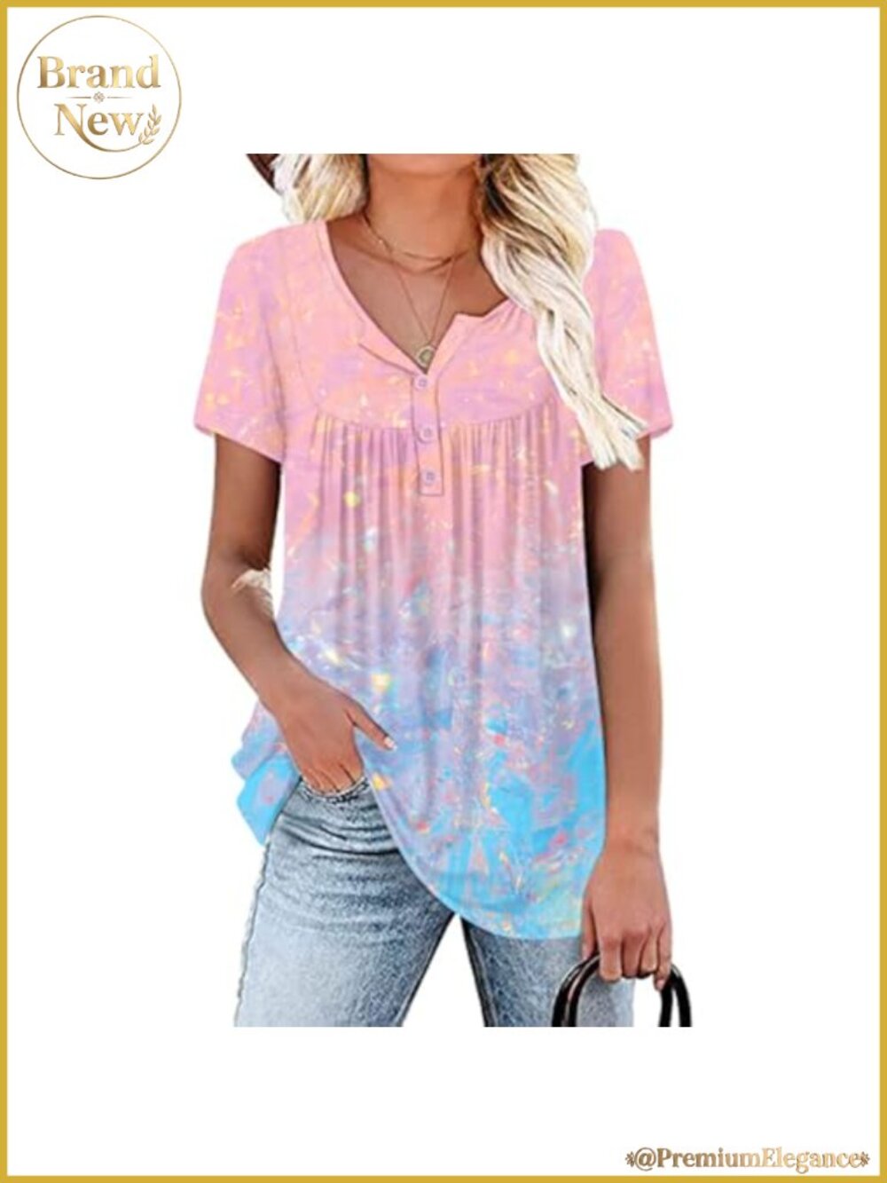Plus Size Short Sleeve Lace Pleated Tunic Tops Blouses